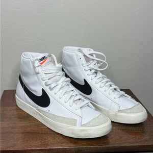 Nike Women’s White and Black High-Top Sneakers